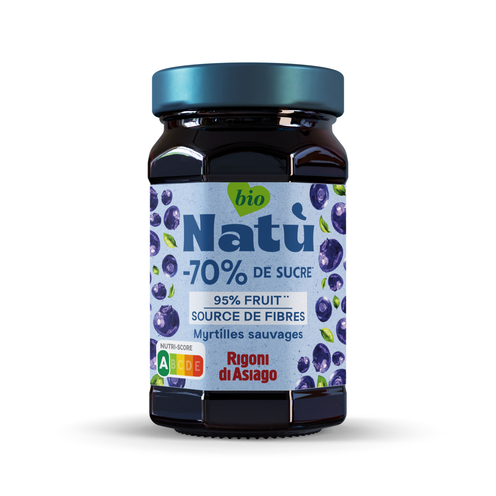 Confiture sans sucre pour diabétiques Préparation 100% Myrtilles 240 g