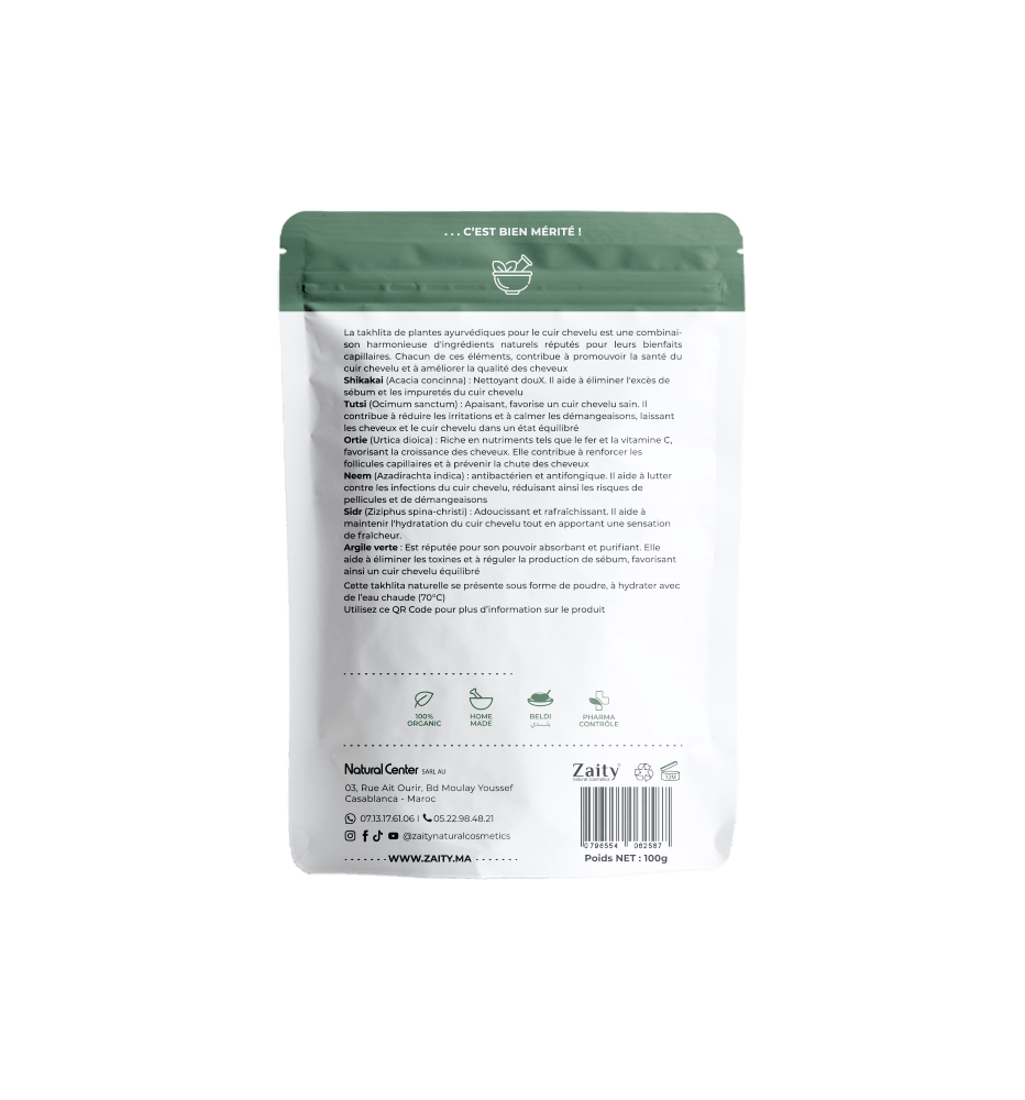 Takhlita cuir chevelu 100g