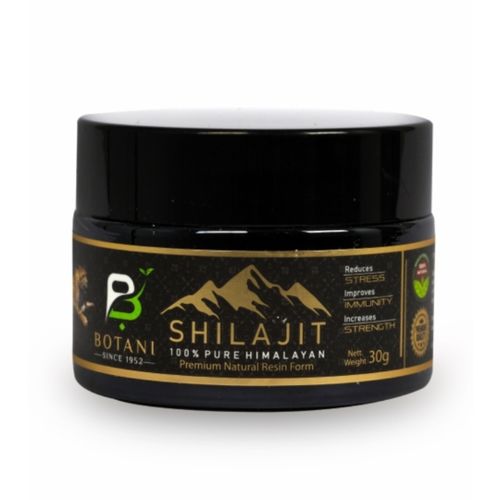 Botani Shilajit Résin Naturel de l'Himalaya Inspiré de la médecine traditionnelle indienne (30g) + cuillère offerte .