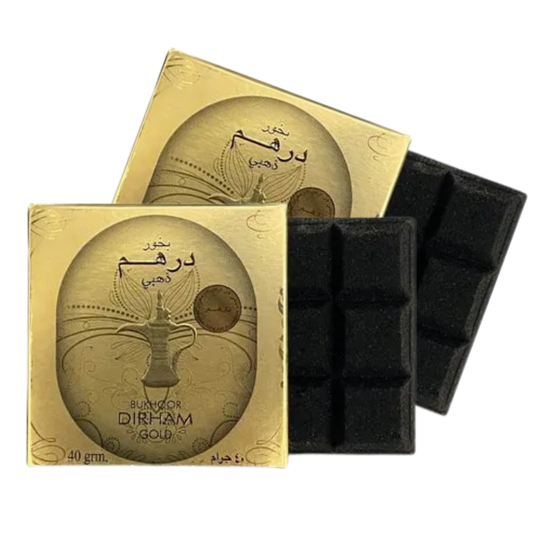 Pack 2 Bakhour Dirham Gold en tablette 80g