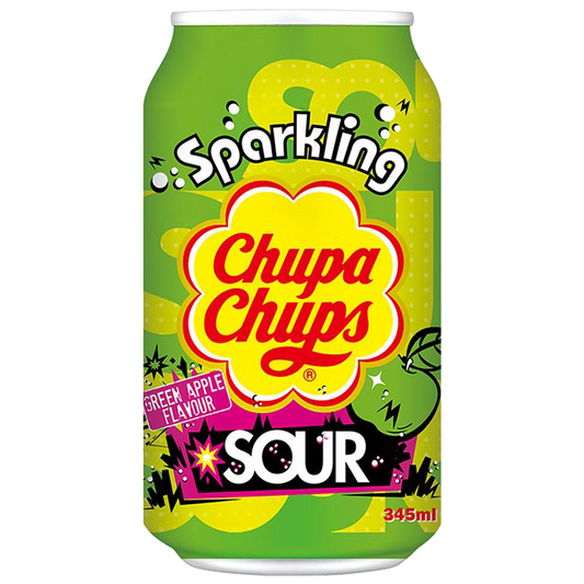 CHUPA CHUPS  SPARKLING SOUR GREEN APPLE 345ML