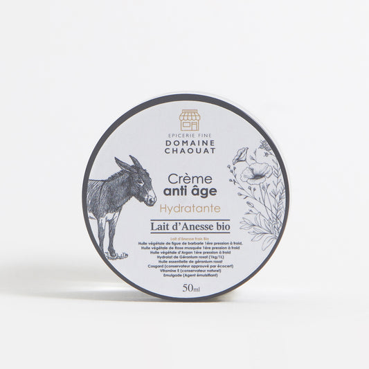 Anti-aging cream with organic fresh donkey milk - 50 ml