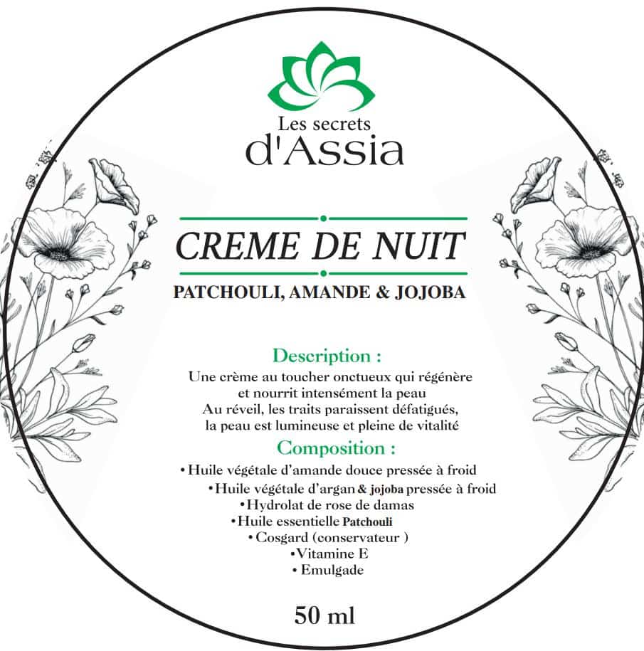 Crème anti-âge au patchouli - 50 ml