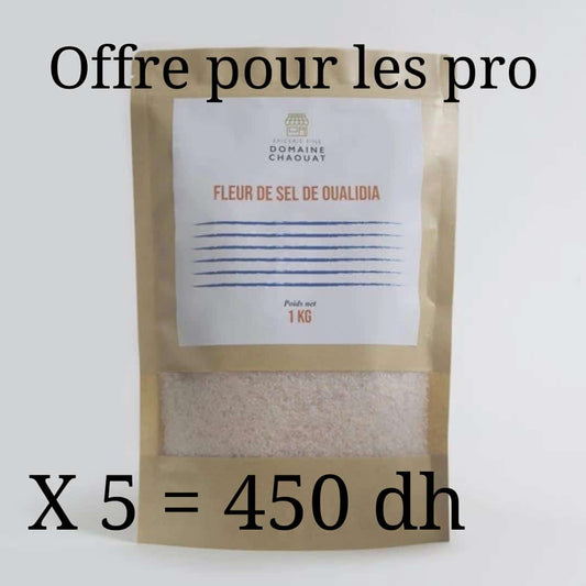 Fleur de sel 1 kg × 5 = 450dh