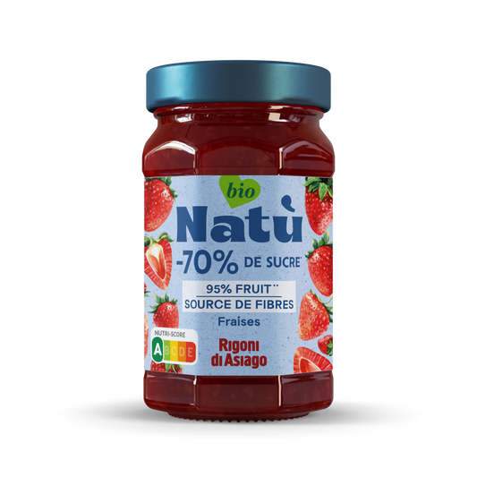 Confiture sans sucre pour diabétiques Natu Préparation 100% Fruits fraise 240G