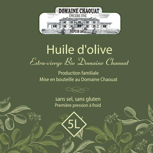 Huile d'olive extra vierge Bio sans gluten 5L ( hors frais de livraison)