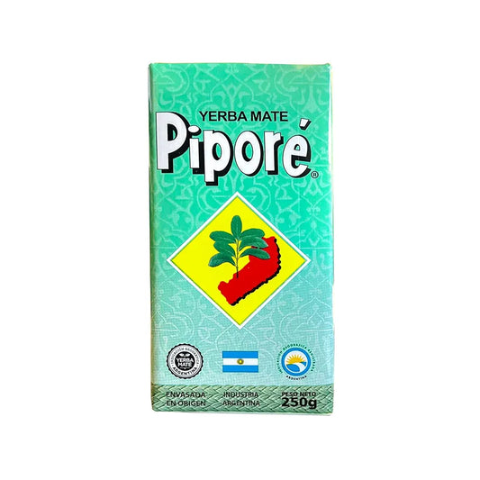 Piporé Yerba Mate Green Organic Original Hot and Cold Tea Gluten Free Gives Energy Improves Strength Immune System Unique Flavour (250 Grams)